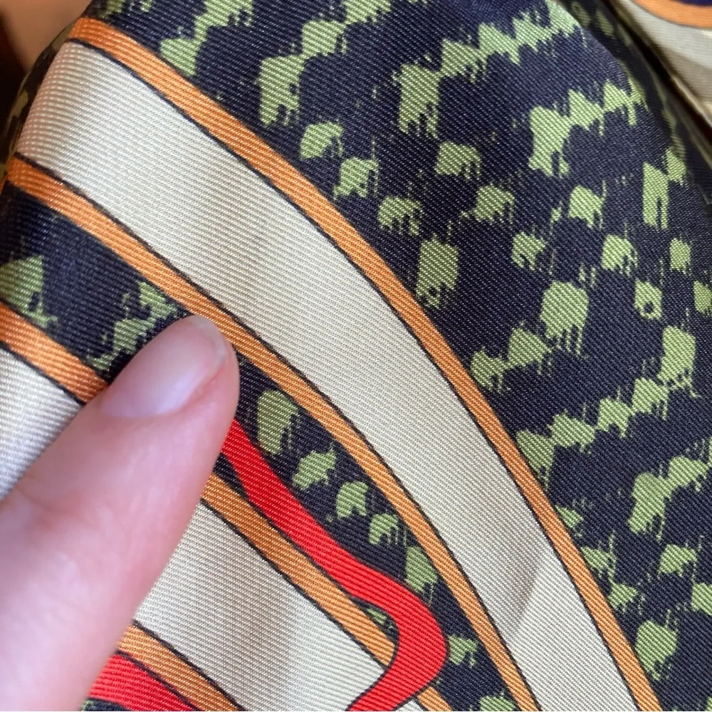 ZARA Scarf Print Midi Maxi Satin Long Sleeve Button Down Shirt Dress - Picture 11 of 14